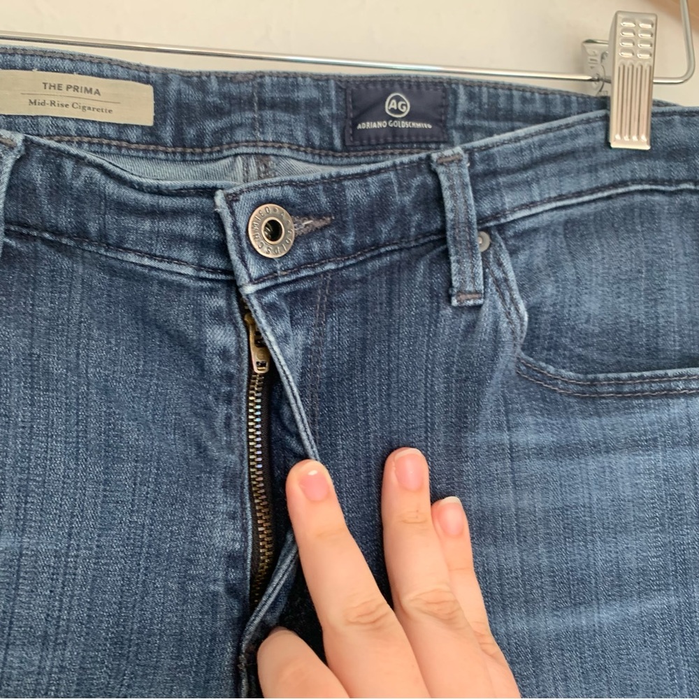 AG Adriano Goldschmied The Prima Mid-rise Cigarette Medium Wash Jean Retro 30 - Picture 4 of 11